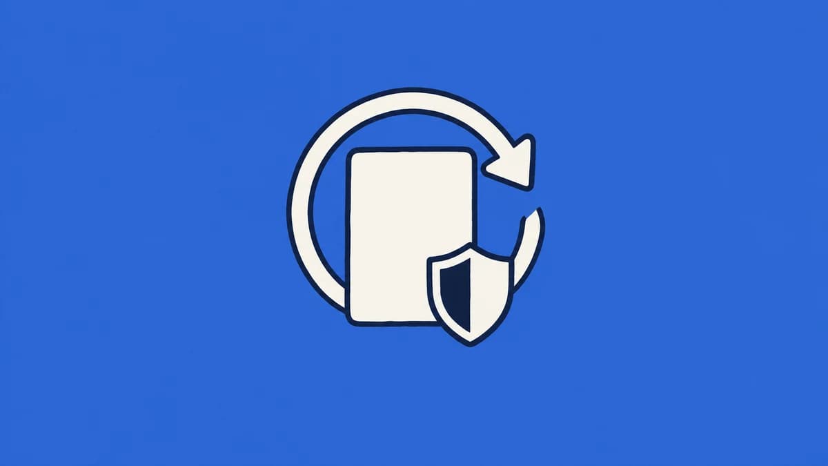 An order card with a retry arrow and protective shield.